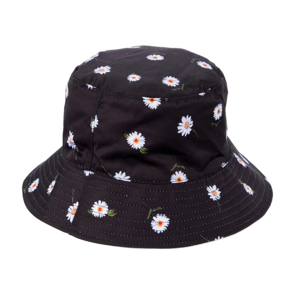 Alice & Olivia Daisy Print Reversible Bucket Hat - Picture 1 of 6